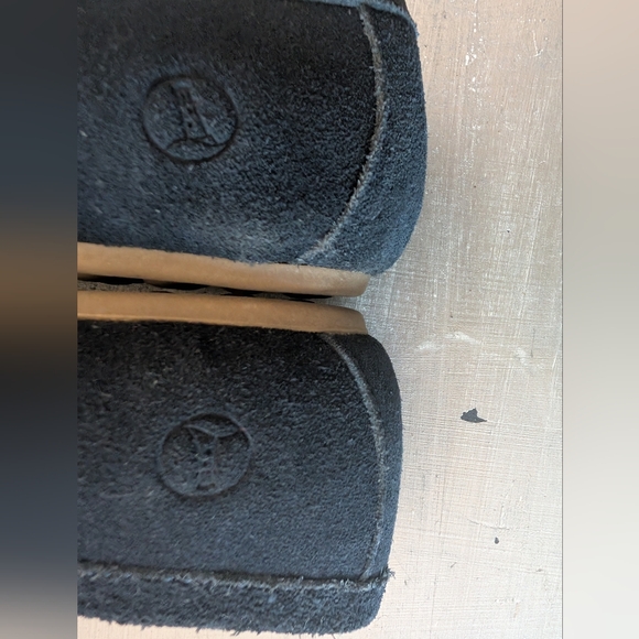 Lands End Navy Blue Suede Leather Slip On Loafer with Knot Accent Size 7 B US - Picture 15 of 15